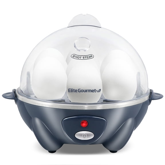 Elite Gourmet Easy Egg Cooker, slate blue