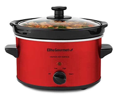 Metallic Red 2-Quart Stainless Steel Slow Cooker