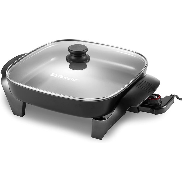 Elite Gourmet Healthy Ceramic Coated Electric Skillet