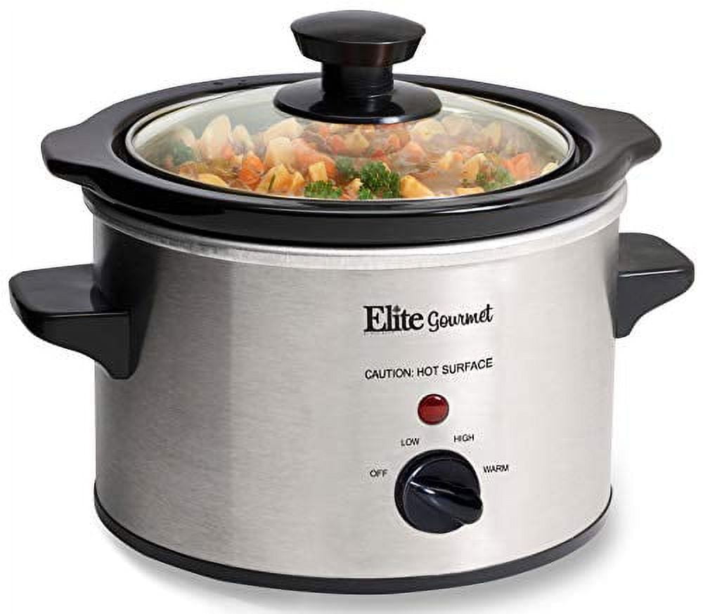 Elite Gourmet Casserole Slow Cooker with Locking Lid - Red, 3.5 qt