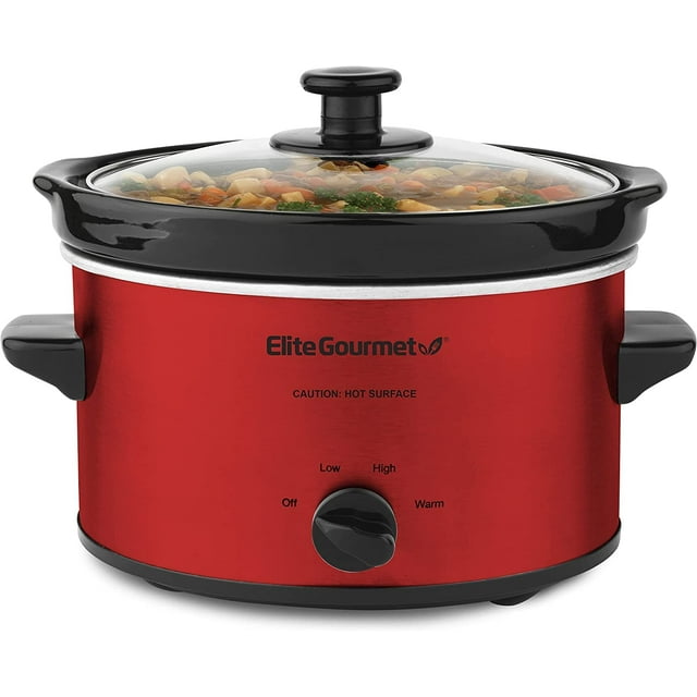 Elite Gourmet MST275XR Electric Oval Slow Cooker, Adjustable Temp