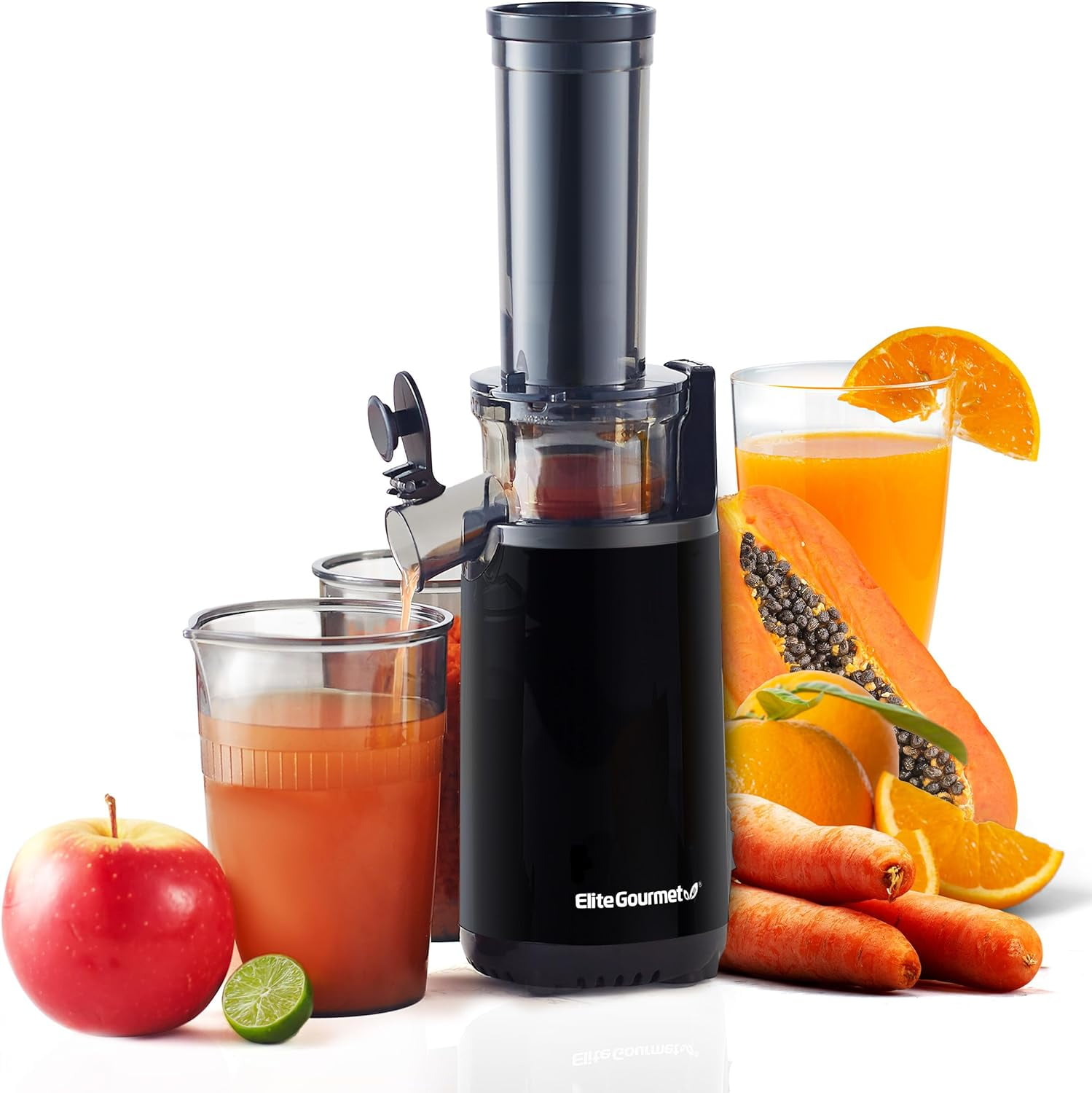 Elite Gourmet Masticating Juicer Machines, 12inch Juicer, Masticating