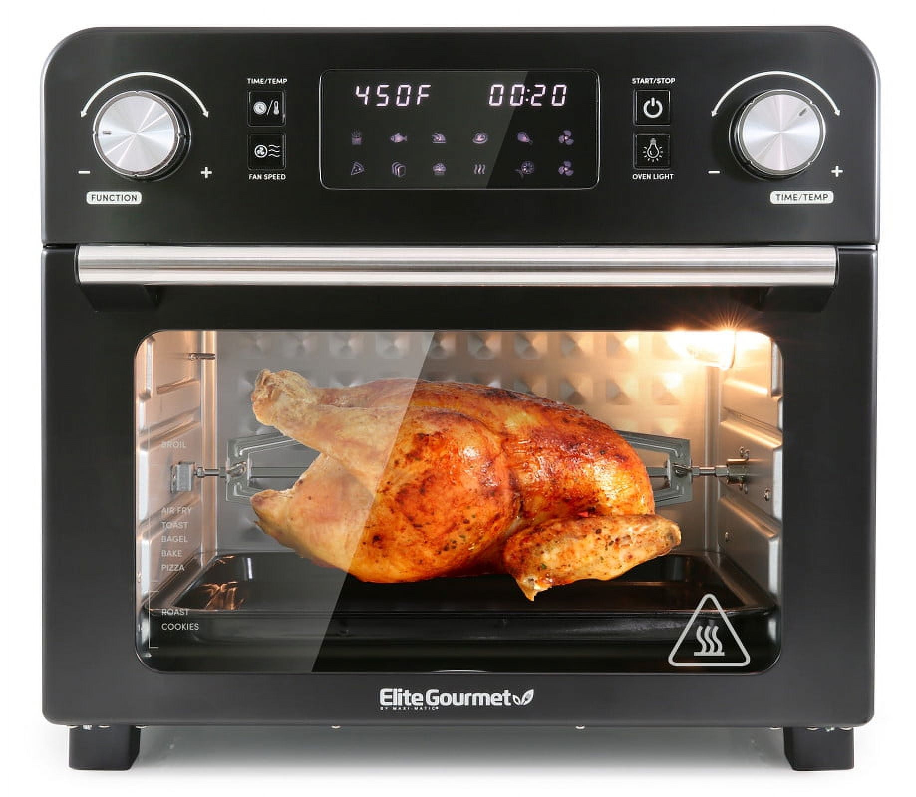 18x12cm Air Fryer Rotisserie Oven Kitchen Grill Roaster Rotating