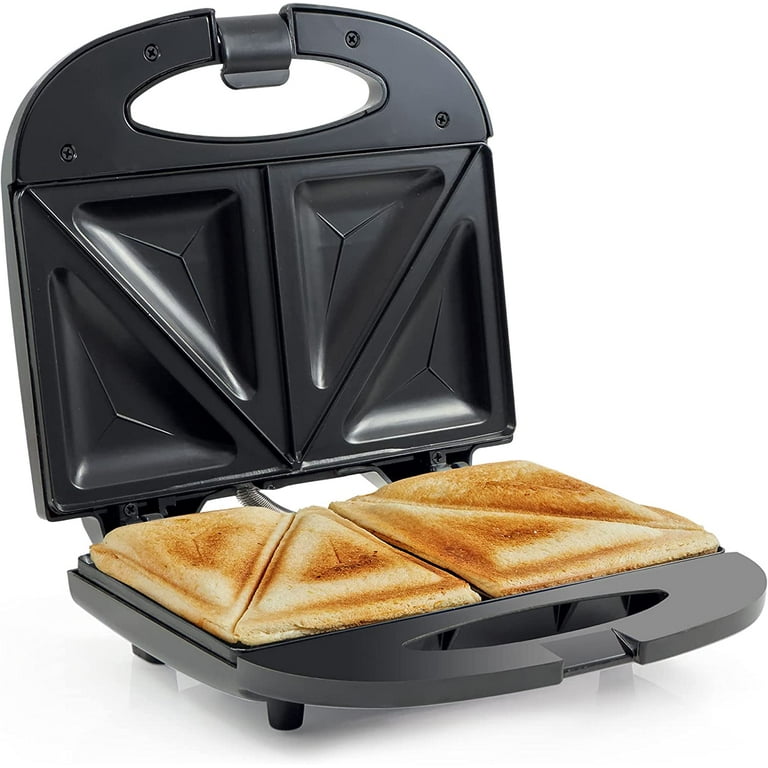 Elite Gourmet Sandwich Maker, Stainless-Steel/Black