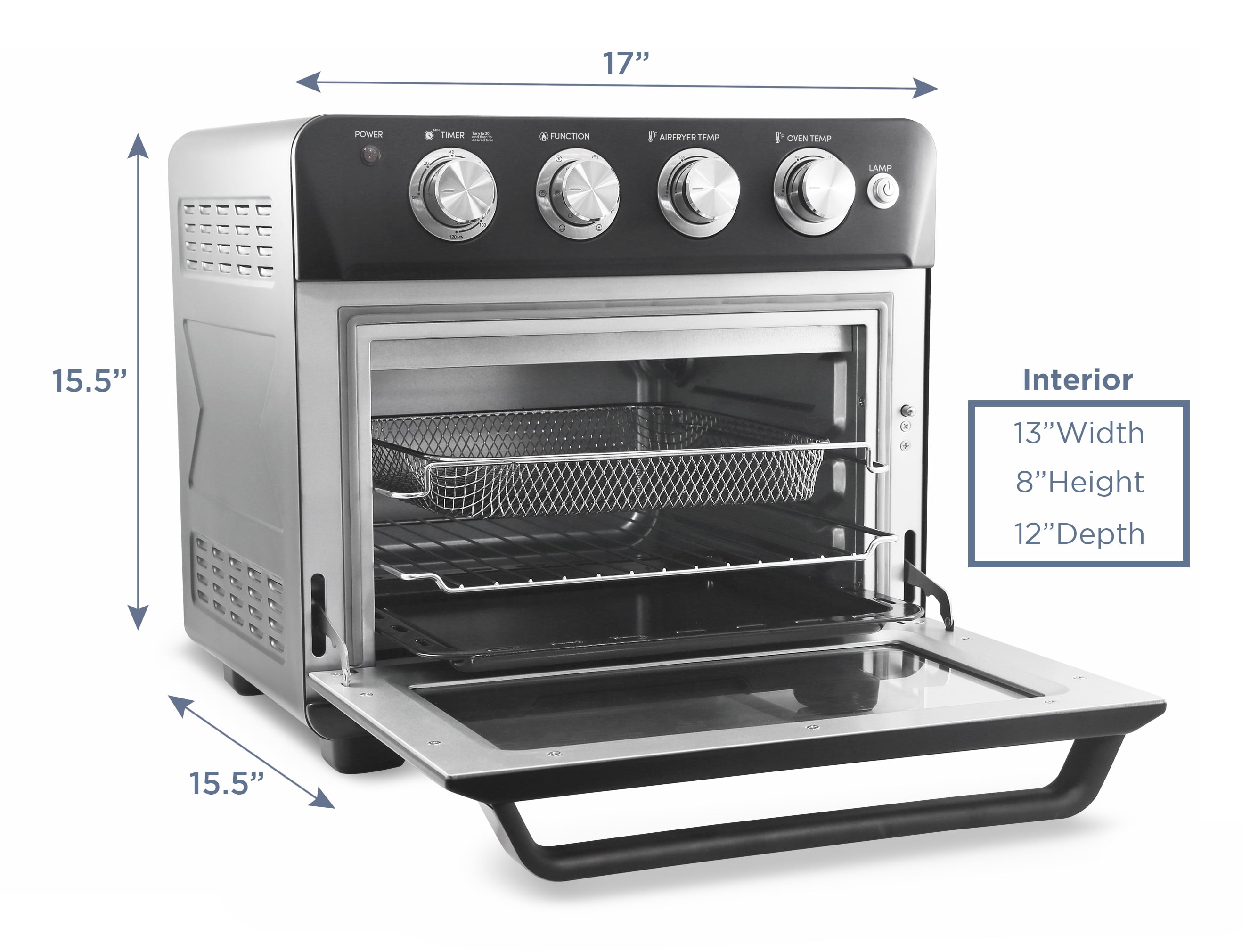 Elite Gourmet x large 25L Air Fryer Oven with Interior Light