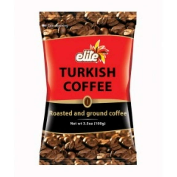 Elite Ground Black Turkish Coffee KOSHER Israel Tasty 100gr Aroma Dark Mud - PACK OF 10