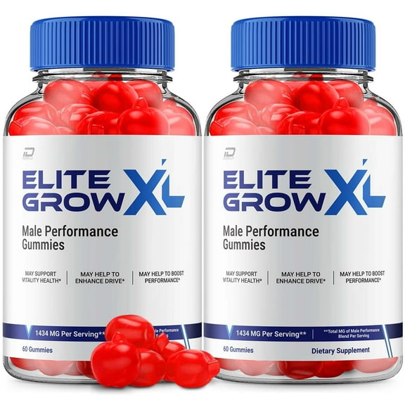 Elite Grow XL Gummies for Men – EliteGrow XL Male Gummies All-Natural Supplement, EliteGrowXL Gummies Reviews, 2 Pack, 120 Gummies