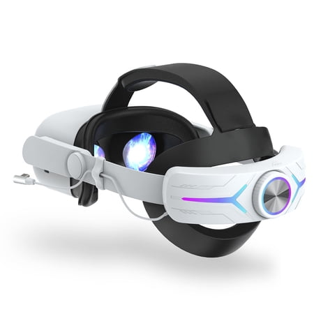 Elite Headband for Oculus Quest 2 - Adjustable Support, 8000mAh, LED Light – Enhanced VR Comfort