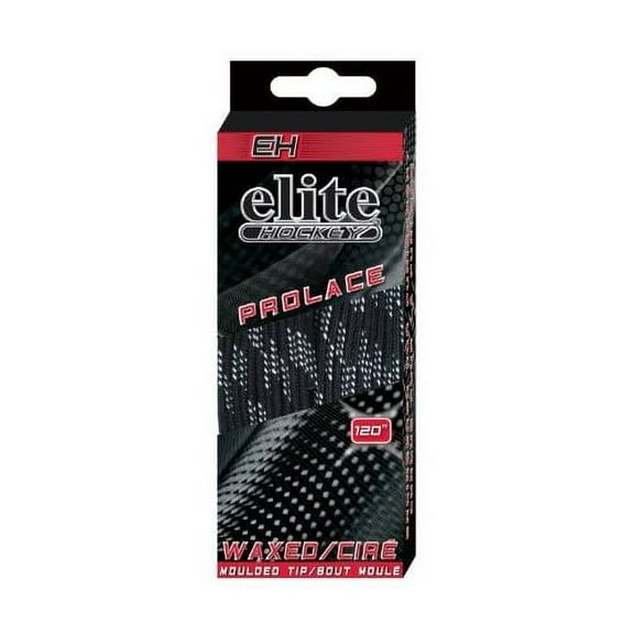 Elite Hockey Prolace Waxed Hockey Laces (Black, 108")