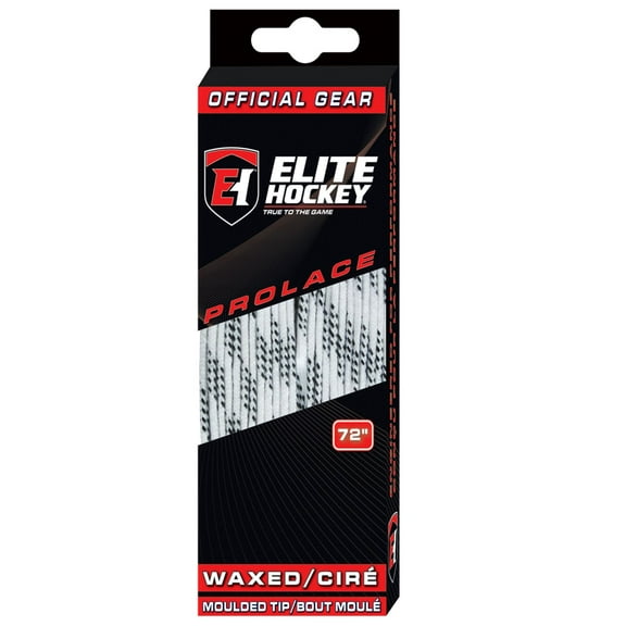 Elite Hockey Prolace Waxed Hockey Laces (White, 72")