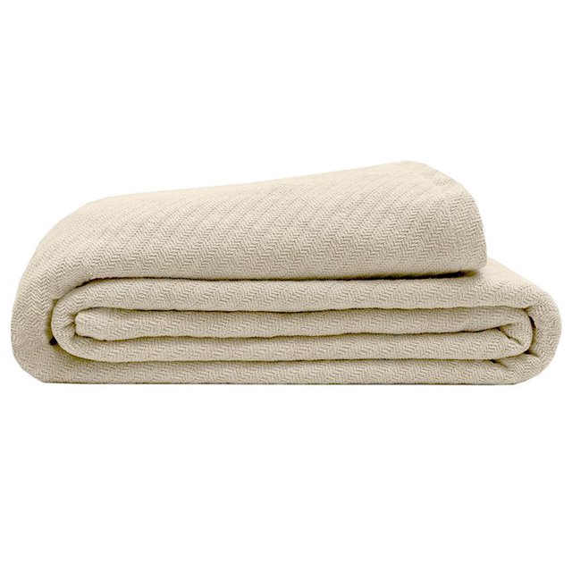 Elite Home 100 Percent Organic Cotton Throw Blanket, King, Oat