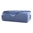 thumbnail image 1 of Beatrice Home Fashions, Down Alt Blanket with Satin Trim, Twin, Medium Blue, 1 of 6
