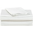 thumbnail image 1 of Elite Home Products 4 Piece Super Soft and Silky Satin Sheet Set (Solid/Deep Pocket) (Full, White), 1 of 2
