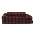thumbnail image 1 of Elite Home Products, Inc Elite Home Products Medium Blue Winter Nights Cotton Flannel Bed Sheet Set buffalo plaid-red Twin Flannel Check Standard, 1 of 2