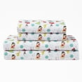 thumbnail image 1 of Elite Home Products, Microfiber Holiday Print Sheet Set, King, Xmas Wonderland- White, 1 of 2