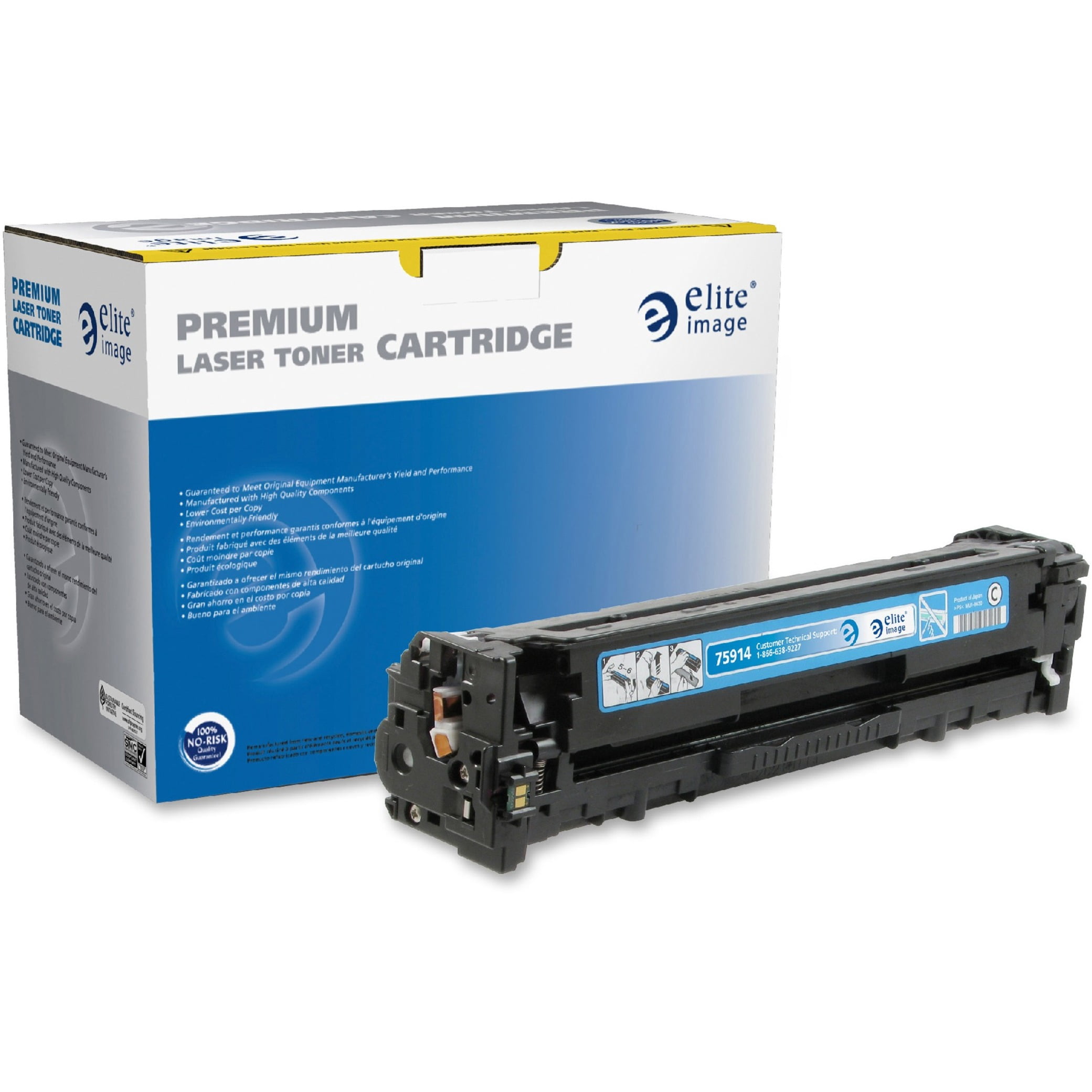 Remanufactured Elite Image Compatible Cyan Toner Cartridge Replacement for HP 131A CF211A