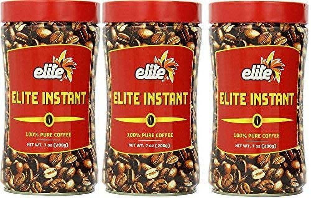 Elite Instant Coffee, 7oz (3 Pack) Kosher for Passover, Rich & Aromatic, Product of Israel