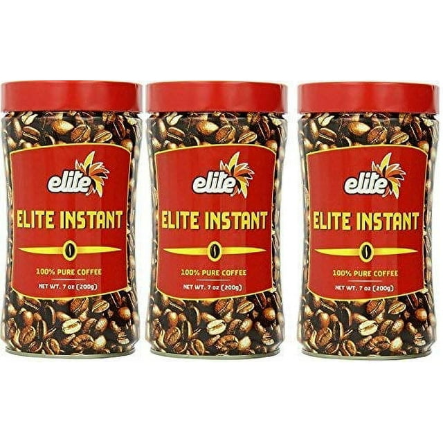 Elite Instant Coffee, 7oz (3 Pack) Kosher for Passover, Rich