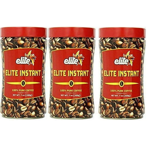 Elite Instant Coffee, 7oz (3 Pack) | Kosher for Passover, Rich & Aromatic, Product of Israel
