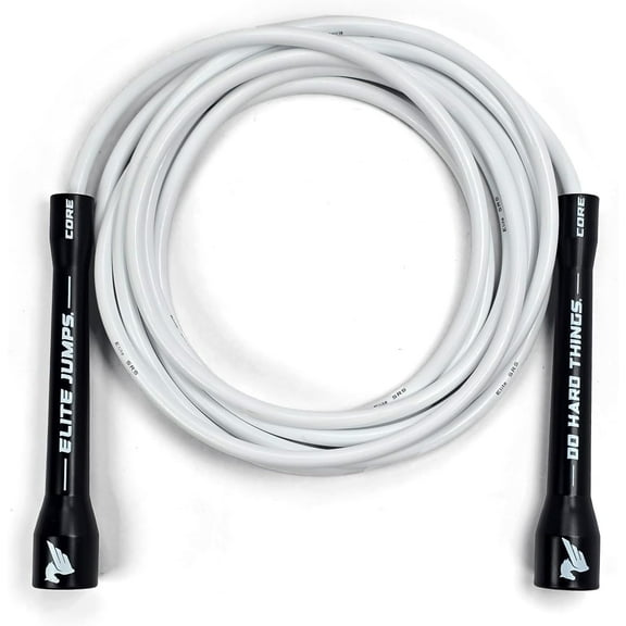 Elite Jumps | 6mm PVC Jump Ropes for Fitness | Indoor/Outdoor Adjustable Boxing Jump Rope w/Unbreakable Handles & Ultra-Durable Non-Kinking PVC | Skipping Rope for Men & Women & Boxer Rope Jump Rope