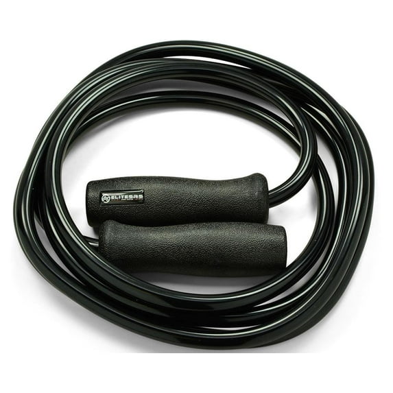Elite Jumps, Muay Thai 2.0 - Dual Ball Bearing - Heavy Jump Rope for Fitness - 10 ft. Black
