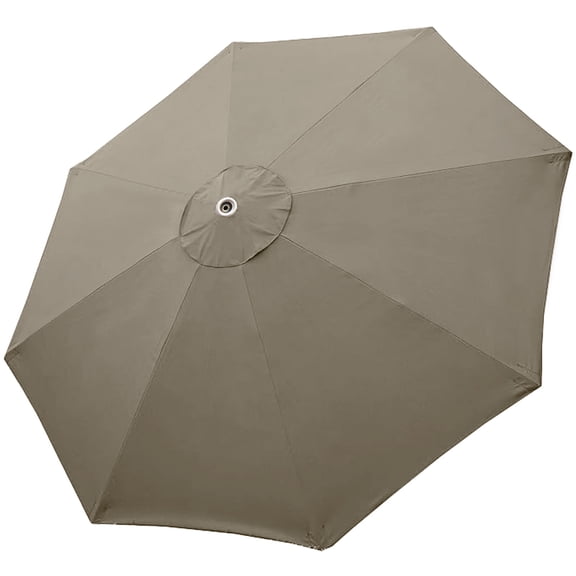 EliteShade Khaki Replacement Canopy for Round 9FT Patio Umbrellas with 8 Ribs (Canopy Only)