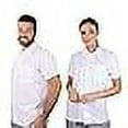 thumbnail image 1 of Elite Kitchens Apparel Professional Chef Shirts, Bulk 6 Pack White Short-Sleeved with Snap Buttons and Thermometer Pocket for Restaurant or Home Kitchen, 1 of 1