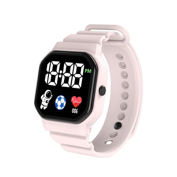 Elite LED Electronic Watch With With Heavy Duty Build Quality | Advanced Features Support | Ideal For Everyday Use Pink Excellent For Daily Jogging Pink