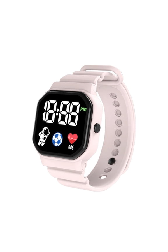 Elite LED Electronic Watch With With Heavy Duty Build Quality | Advanced Features Support | Ideal For Everyday Use Pink Excellent For Daily Jogging Pink