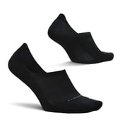 Feetures Elite Light Cushion Invisible Socks - Anti-Slip Sport Sock Liner with Targeted Compression - Black, S 1 Pair