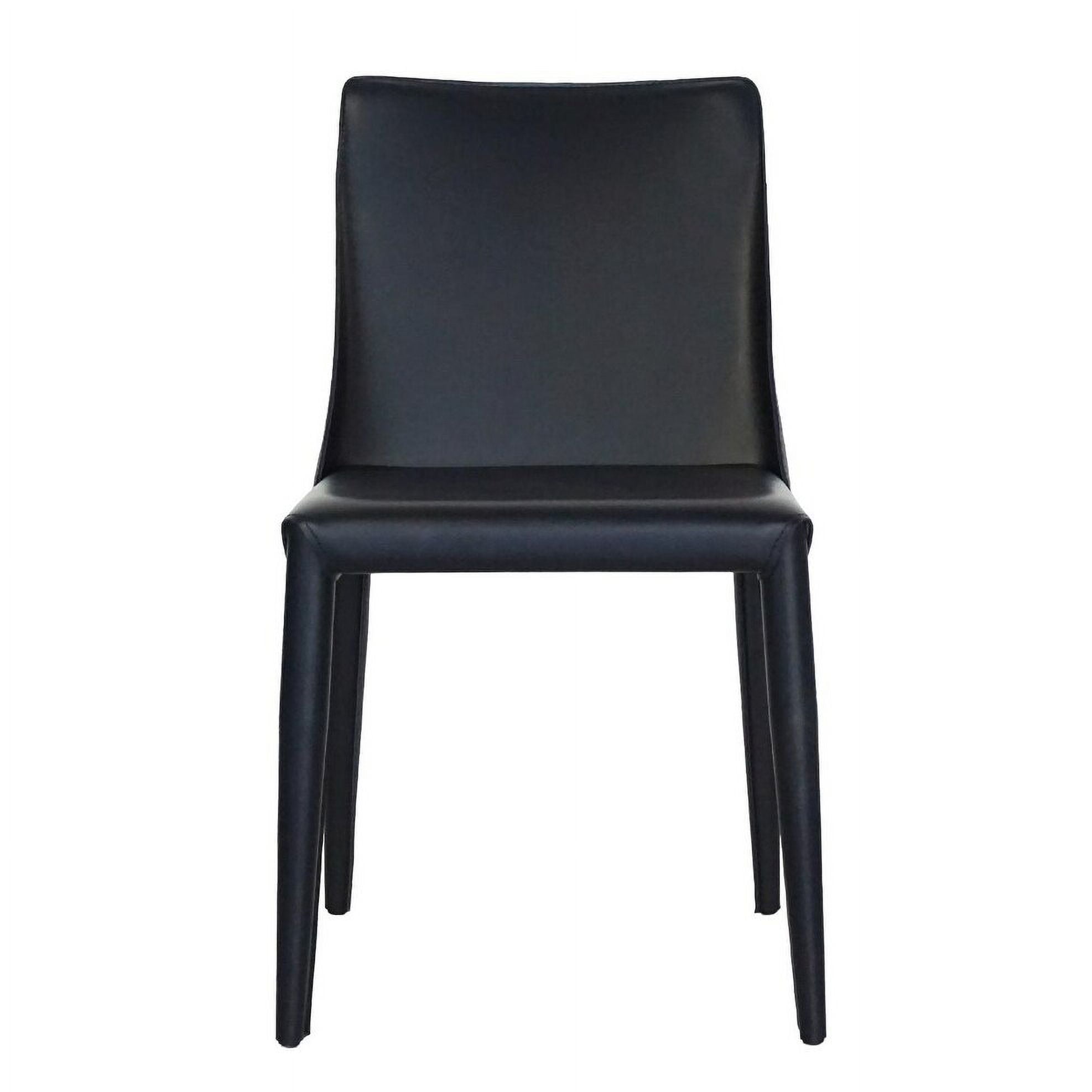 Elite Living Ace MidCentury Modern Leather Dining Chair Black