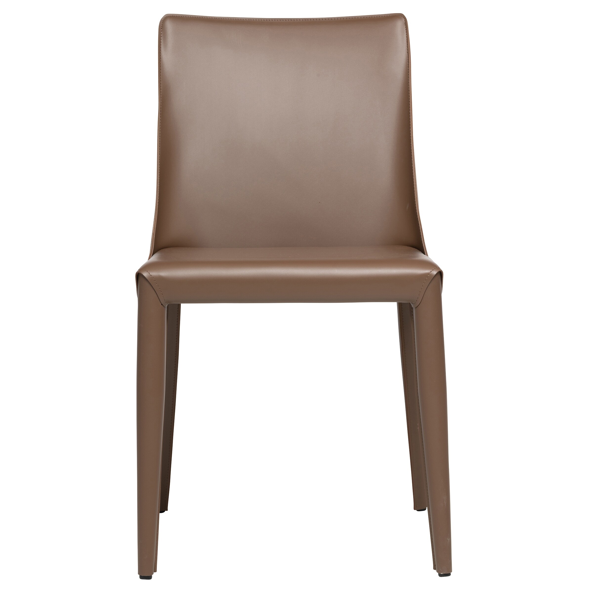 Elite Living Ace MidCentury Modern Leather Dining Chair Brown