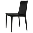 thumbnail image 1 of Elite Living Hilton (Single) Modern Leather Upholstered Dining Chair Black Leather, 1 of 5