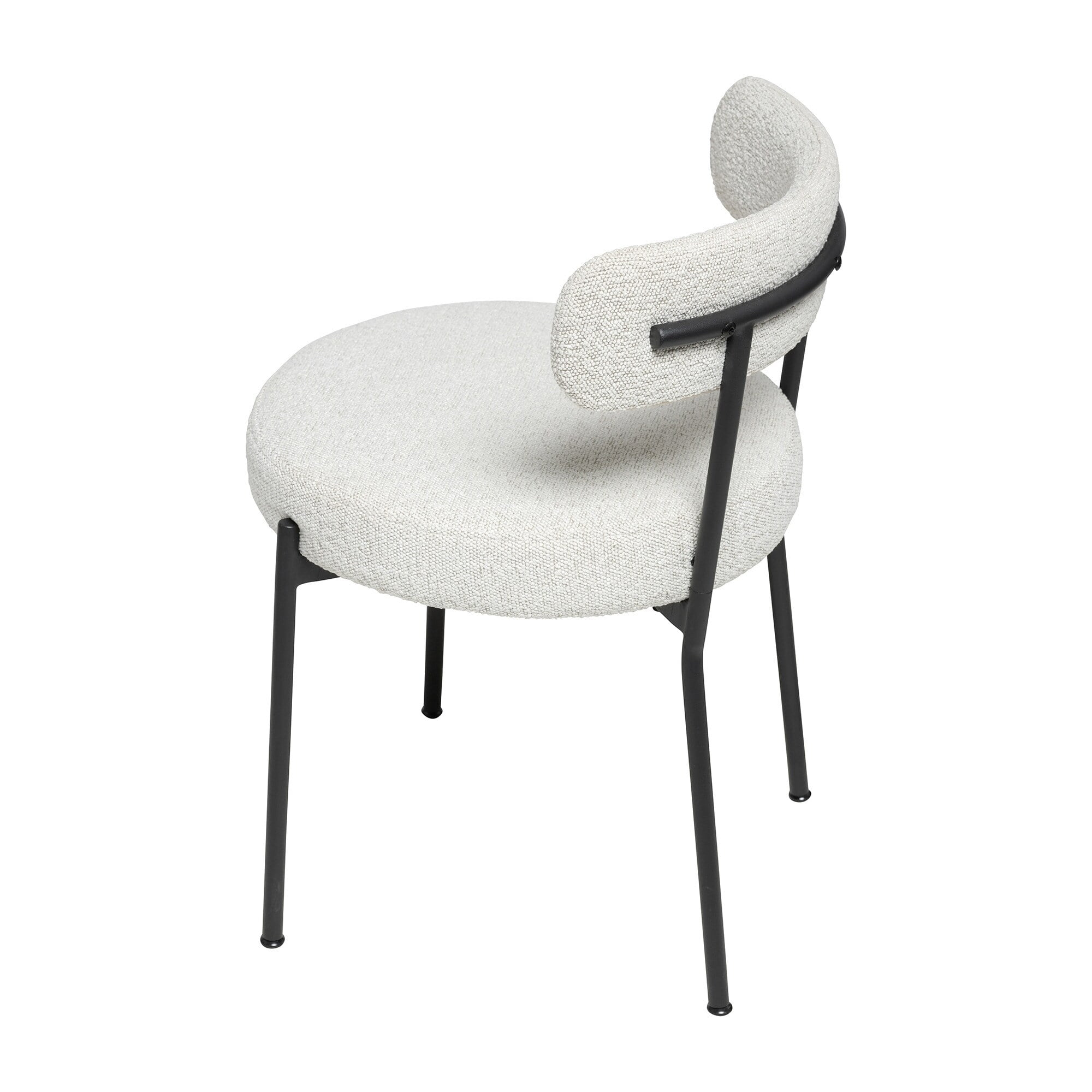Elite Living Molly Boucle Dining Chair Ivory OffWhite
