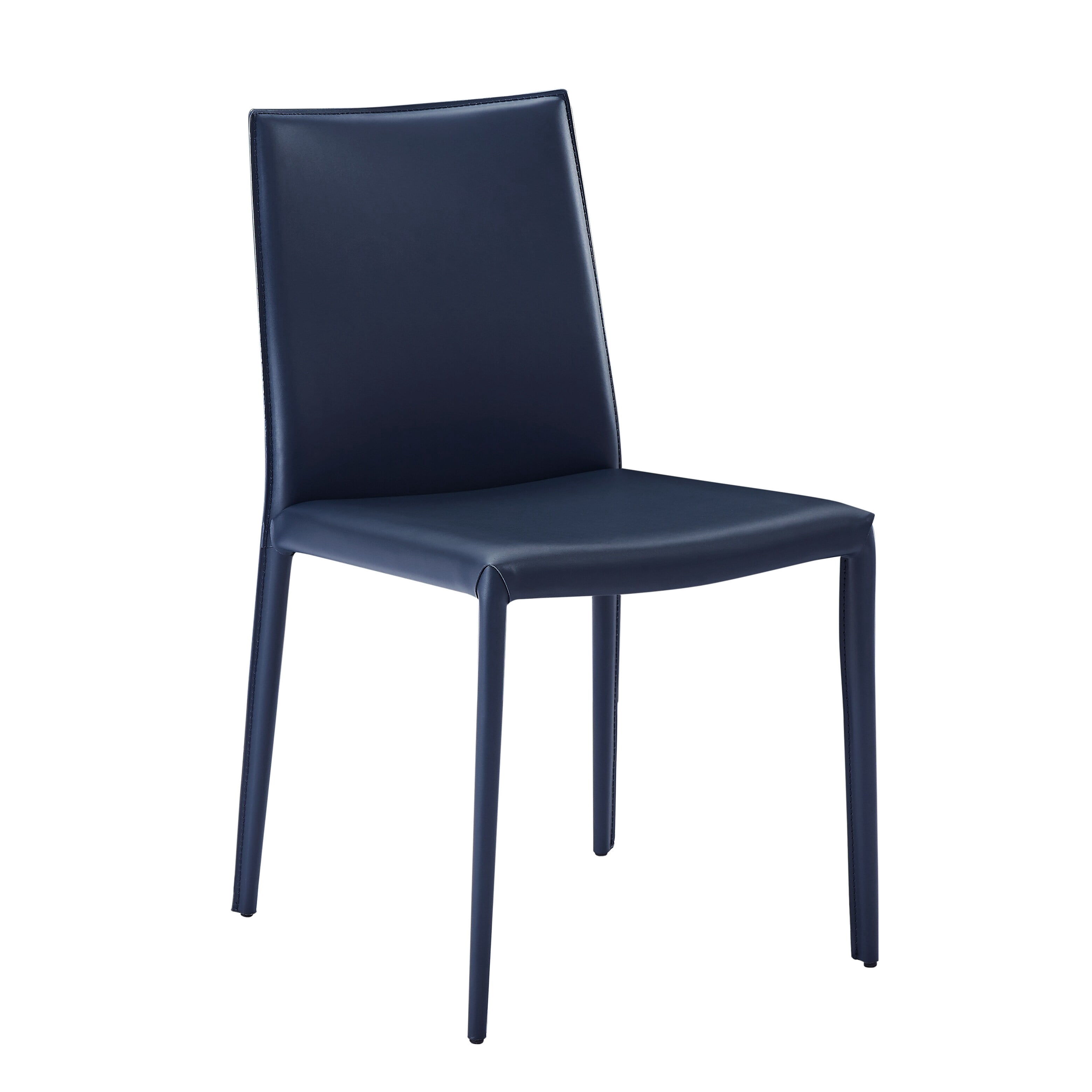 Elite Living Prima Modern Leather Upholstered Dining Chair Midnight