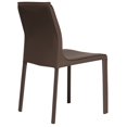 thumbnail image 1 of Elite Living STAN Modern Leather Side Chair Mink Brown, 1 of 5