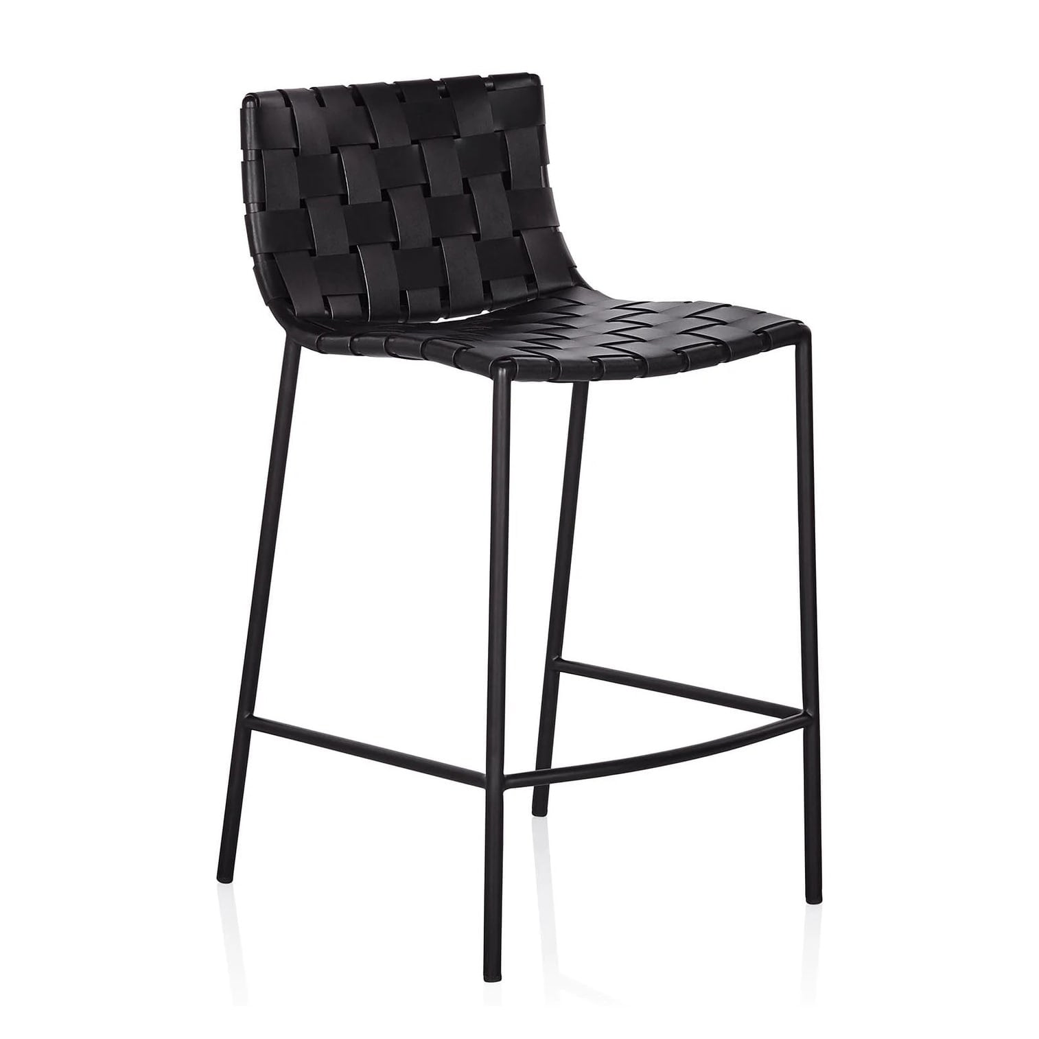 Elite Living Soho Midcentury Modern Leather Weave Bar Stool (26inch