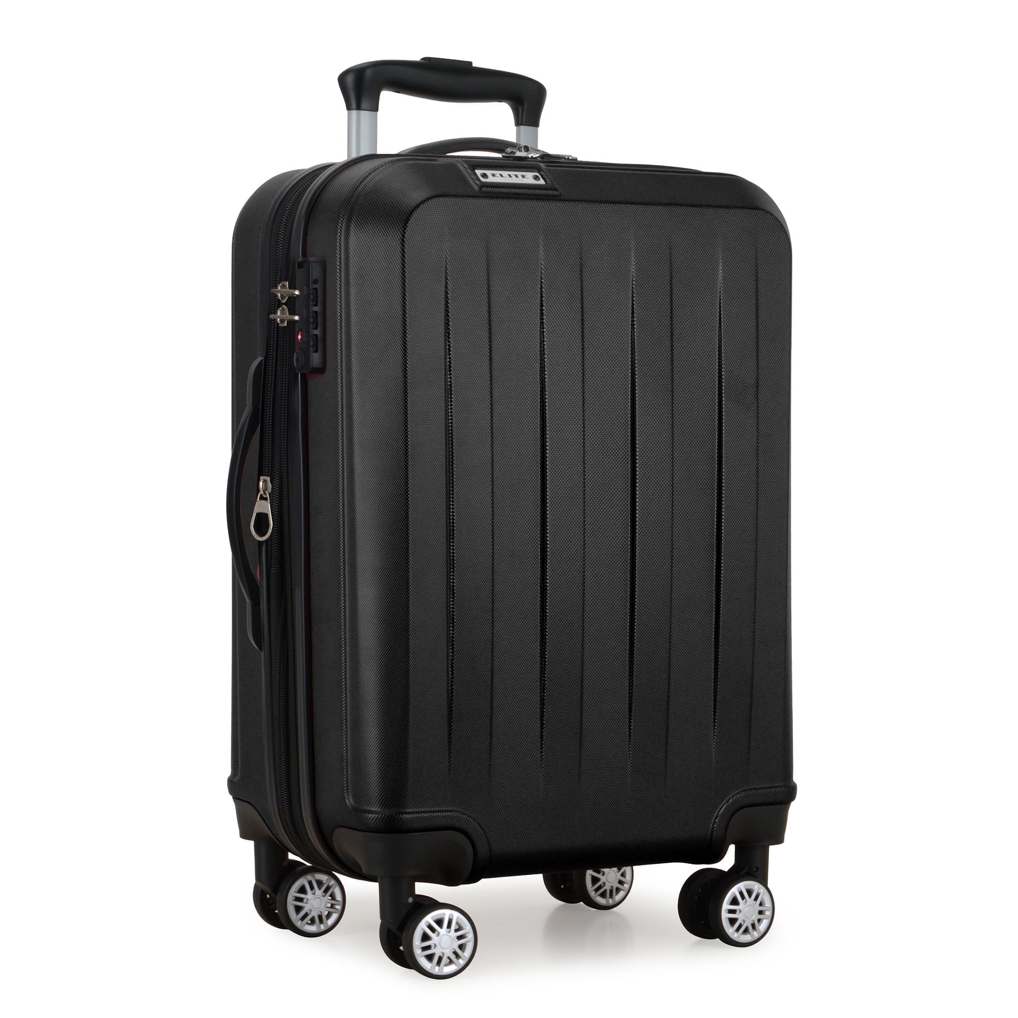 Elite Luggage Dori Hardside Expandable Carry-On Spinner Luggage, Black, 21" Carry-on