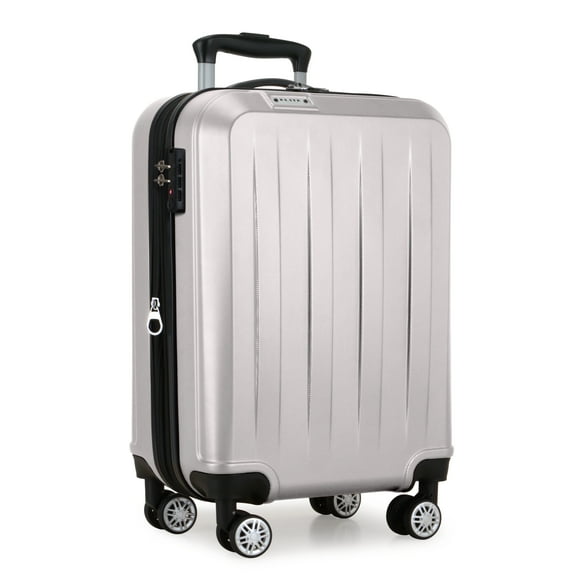 Elite Luggage Dori Hardside Expandable Carry-On Spinner Luggage, Silver, 21" Carry-on