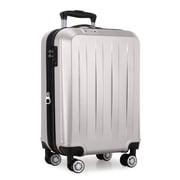 Elite Luggage Dori Hardside Expandable Carry-On Spinner Luggage, Silver, 21" Carry-on