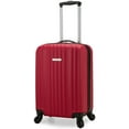 Elite Luggage Fullerton Hardside CarryOn Spinner Luggage, Red