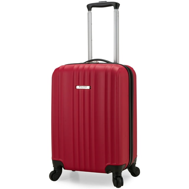 Elite Luggage Fullerton Hardside Carry-On Spinner Luggage, Red ...