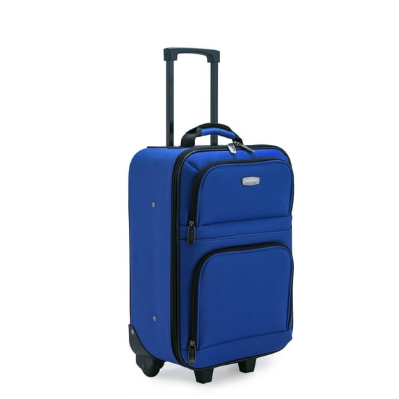 Elite Luggage Meander — 19.5" Carry-On Rolling Suitcase Travel Luggage with Protective Foam Padding Blue