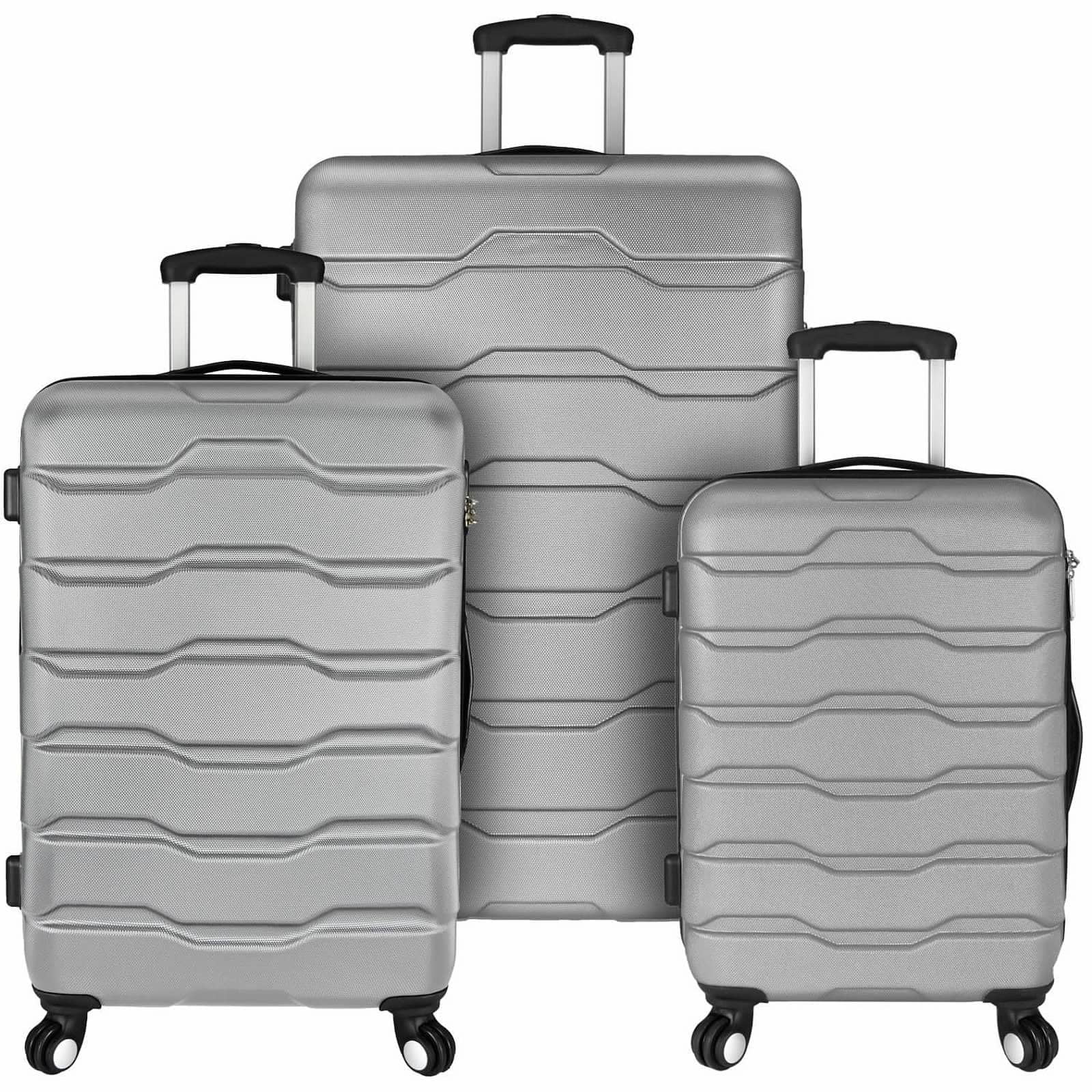 Elite Luggage Omni 3Piece Hardside Spinner Luggage Set, Grey