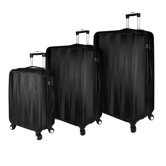 Elite Luggage Verdugo Hardside Spinner Luggage Set, Black, 3-Piece (22/ 26/ 30)