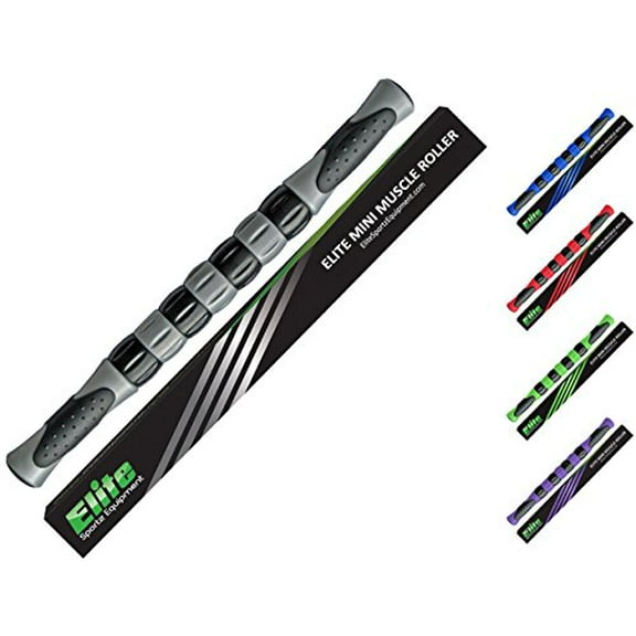 Elite Massage Roller Stick Targets Sore, Tight Leg Muscles to Prevent Cramps and Release Tension. It's Sturdy, Lightweight, Smooth Rolling and Thankfully This Lifesaver has Comfortable Handles.Silver