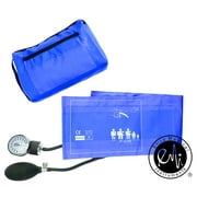 Elite Medical Instruments Adult Cuff Deluxe Aneroid Sphygmomanometer Blood Pressure Monitor, #217, Royal Blue