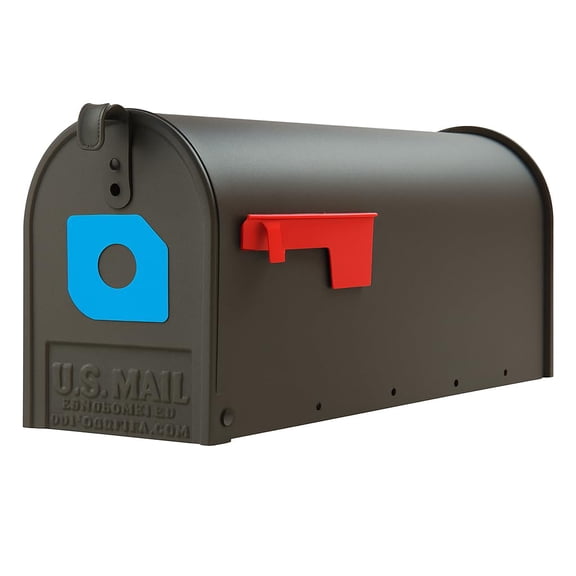 Elite Medium Capacity Galvanized Steel Bronze, Post-Mount Mailbox, E1100BZO E1100BZAM
