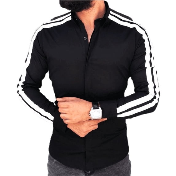 Elite Men's Designer Black High-Grade Cotton Dress Shirt For Men