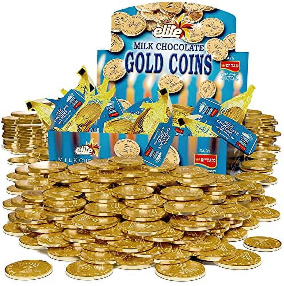 Elite Milk Chocolate Gold Coins, Individually Wrapped, Mesh Bags Filled ...